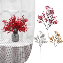 An Artificial Flower Clearance! Artificial Flowers Faux Silk Flower Gypsophila Bouquet Winter Real Floral for Wedding Restaurant Silk Flower Decoration Window Flower Arrangement Artificial Flowers