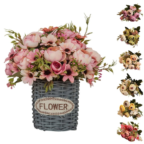 Artificial Flower DIY Stimulated Silk Pretty Table Fake Garden Flower for Home-Purple