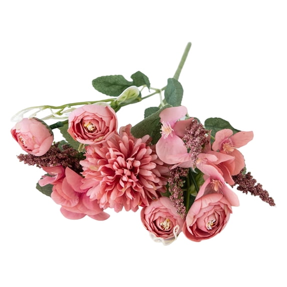 Artificial Flower Fadeless Not Wither No Watering Nordic Style Easy Care Artificial Rose Hand Bouquet for Wedding