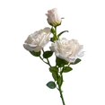 thumbnail image 1 of Artificial Flower, Faux Flower Stems, 28 In, 3 Bloom, Wedding Centerpiece Table Decorations, Blue Home Decor, Creamy White, 1 Pc, 1 of 7