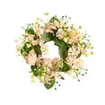 thumbnail image 1 of Artificial Flower Garland & Candle Ring, Spring & Summer Mini Wedding Wreath for Table Centerpiece & Door Decor, Diameter 3.2 inch, 1 of 6