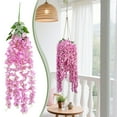 thumbnail image 1 of Artificial Flower Garland Verdsylv Hanging Artificial Flower Garland - Wedding Decoration Vine with Realistic Flowers for Arch Assembly, Outdoor Home Party Decor, Wedding Arch Decoration Vine, D, 1 of 9