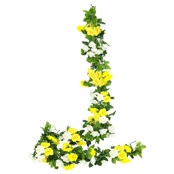 Artificial Flower Garlands,Faux Floral Garland Indoor,Fake Rose Vines Silk Flowers Hanging Rose Ivy For Wedding Arch Party Home Garden Wall Decor,Party Background Decoration,D