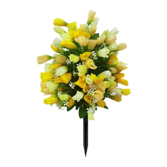 Artificial Flower Ground Inserts, Wedding Photography Props With High Simulation, No Maintenance, Sturdy Plastic For Garden, Pathway, And Event Decor