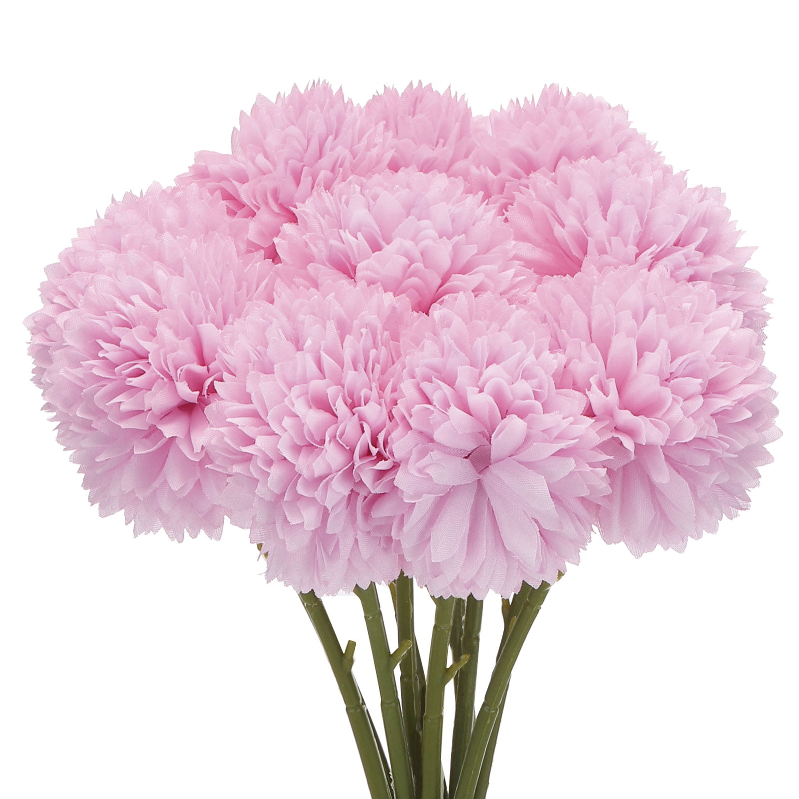 Uxcell Artificial Flower Heads Silk Chrysanthemum Hydrangea Rose Red Faux 10Pcs