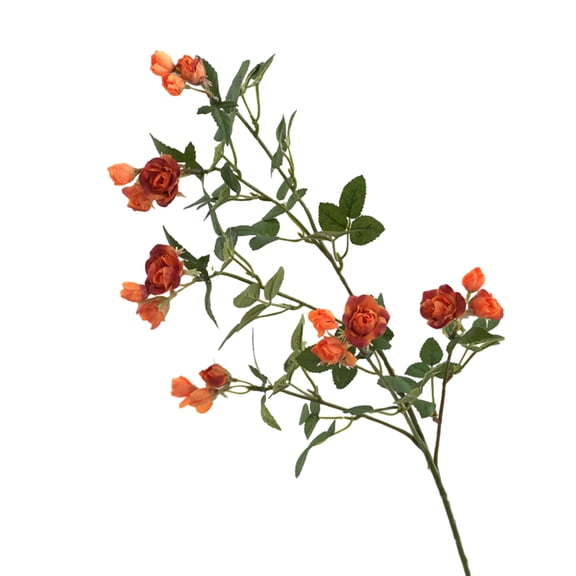 Artificial Flower Long Branch Fake Rose Realistic Bright Colors Non-Fade Faux Silk Flower for Home Decor