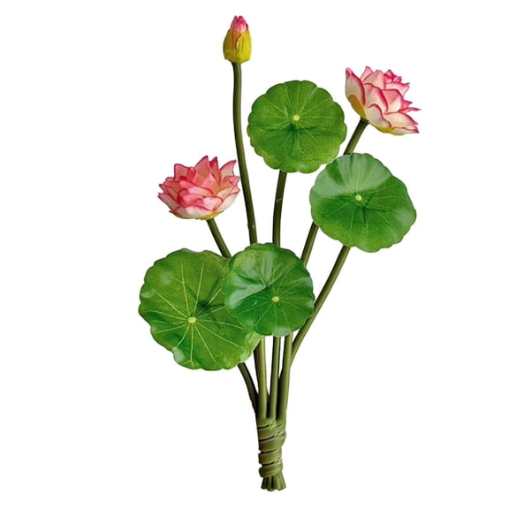 Artificial Flower Lotus, Artificial Decoration Flowers, Realistic Vase Filler Plant, Faux Flower Simulation Arrangement, Silk Blooms with Stems, Home Decor for Garden Wedding Centerpiece Aquarium