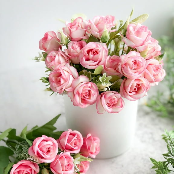 Artificial Flower Nice-looking Weather-resistant Exquisite Modern Simple Artificial Rain Rose for Lover Wedding