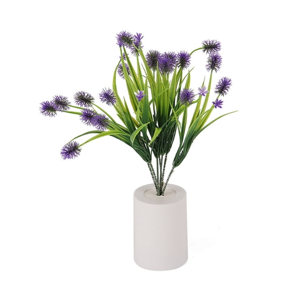 Artificial Flower Night Light, Battery Operated Table Lamp for Bedroom, Potted Faux Flower Home Decor, Warm Glow Ambient Lighting for Living Room