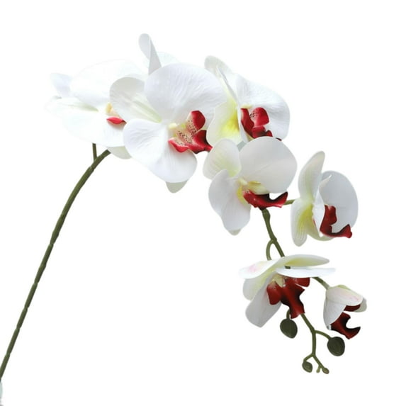 Artificial Flower No Fade Not Wither Vivid Realistic Exquisite Decorate Fabric 9-Heads Artificial Butterfly Orchid for Gift