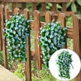 thumbnail image 1 of Artificial Flower Ornaments Blue, Artificial Hanging Violet Flowers, Outdoor Spring Decor, Trailing Vines, Porch Planter Arrangement, By Kingtowag, 1 of 8