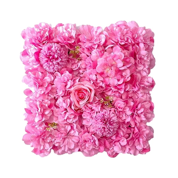 Artificial Flower Panels for Wall Backdrop - 3D Floral Mat Silk Rose Hydrangea for Home Party Wedding Birthday Photo Background, Festival & Event Wall Décor(15 * 15Inches) Harlik