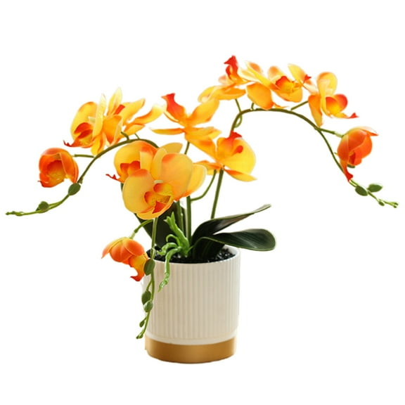 Artificial Flower Phalaenopsis Bonsai Decoration Artificial Orchid Flower Rose Red