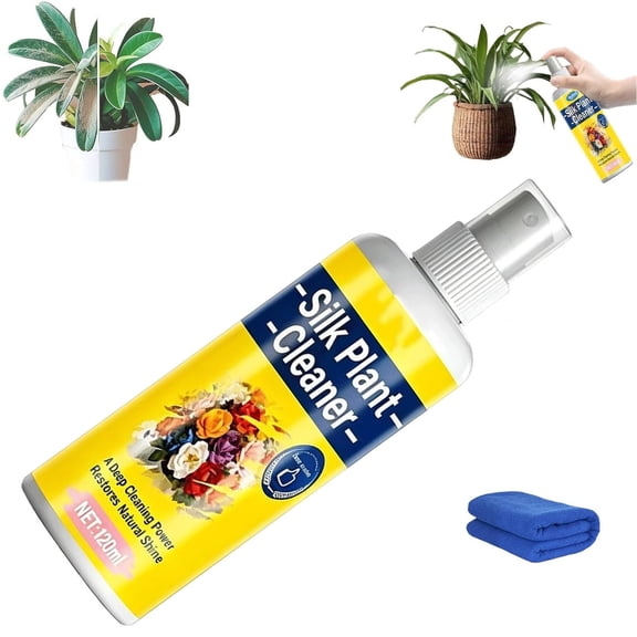 Artificial Flower & Plant Cleaner,120ml Silk Plant Cleaner Spray No Wipe,Deep Cleaning Silk Plants Spray Artificial Tree And Silk Plants