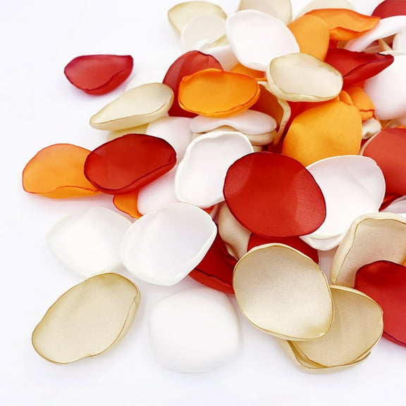 Artificial Flower Plant,Fake Flowers,Artificial Flower Petals Orange Fall Wedding Decor Silk Rose Petals Flower Girl Petals Fall Flowers for Wedding Bridal Shower Table Aisle Decor,Orange