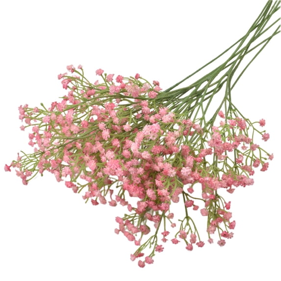 Artificial Flower Plant,Fake Flowers,Baby Breath Artificial Flowers Babys Breath Flowers Realistic Artificial Flowers Bouquet Flores Artificiales Decoracion for Wedding Home Decoration,Pink