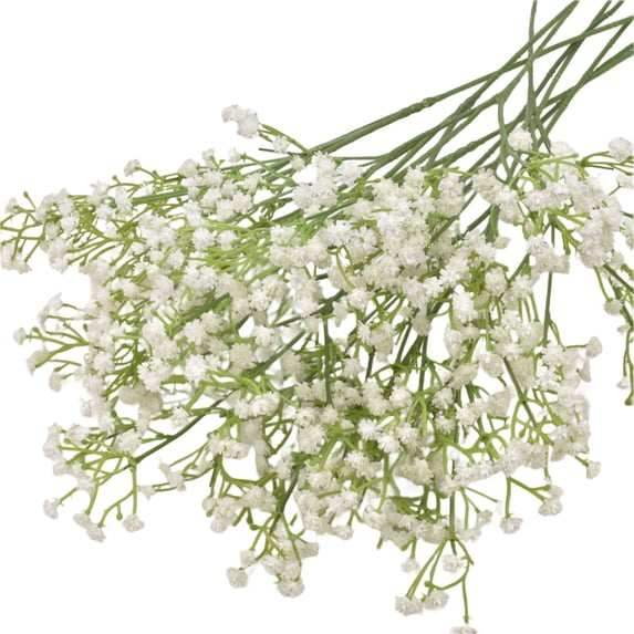 Artificial Flower Plant,Fake Flowers,Baby Breath Artificial Flowers Babys Breath Flowers Realistic Artificial Flowers Bouquet Flores Artificiales Decoracion for Wedding Home Decoration,White