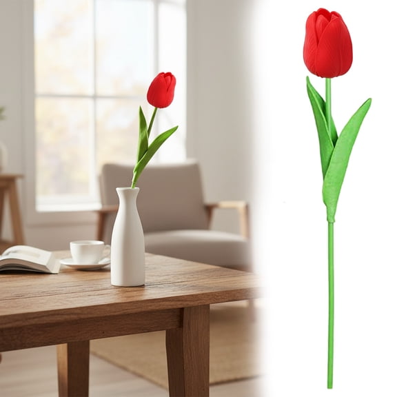 Artificial Flower Plant,Fake Flowers,Valentine's Day Artificial Flowers Real PU Flowers for Wedding Spring Bouquet Arrangement Home Decorations for Mother's Day,B