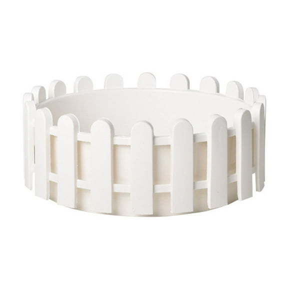Artificial Flower Plastic Landscapes Fence Flower Pot Decorative Hydroponic Pot White Color Unique Design For Home And Office Decoration