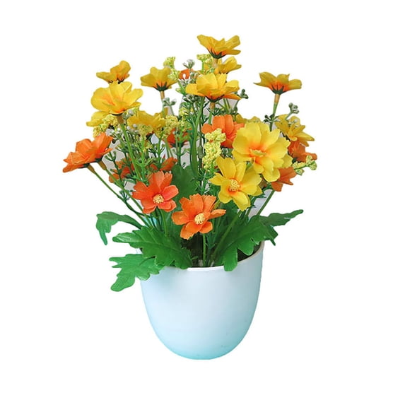 Artificial Flower Potted Party Decor Plastic DIY Artificial Potted Flower for Party