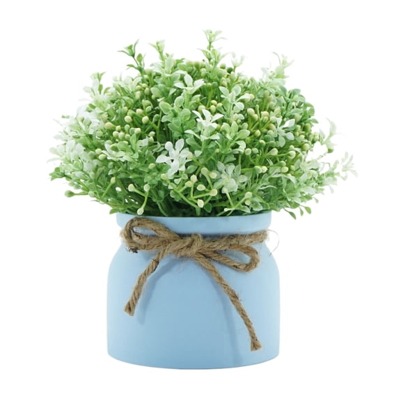 Artificial Flower Potted Plants Fake Flower in Pots Decorations, Small Artificial Faux Plants Indoor Summer Spring Decor, for Home Bathroom Kitchen Rustic Table Centerpiece Decor