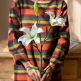 thumbnail image 1 of Artificial Flower Real Touch Lily Stem in White 34" Tall, 1 of 5