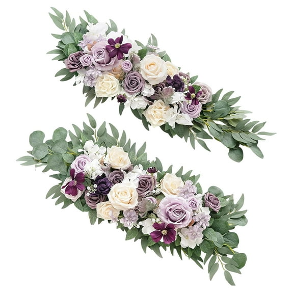 Artificial Flower Rose Garland Elegant Romantic Handmade Decor for Weddings, Parties, Celebrations, Indoor and Outdoor Use, 80cmx20cmx7cm/31.50inchx2.76.87inchx7inch
