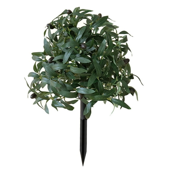 Artificial Flower Shrub with Spike Faux Greenery Bush Tree with Flowers Garden Fake Flowers Ground Stake Farmhouse Outdoor Decoration for Porch Patio Wedding Party Decor