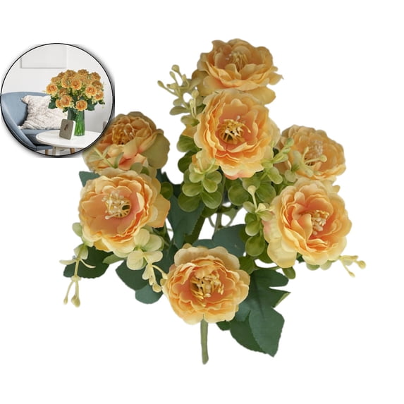 Artificial Flower Silk Peonies Faux Flowers Fake Peonies Artificial Flowers Peonies Bouquet for Table Centerpieces Decoration Wedding Decor Home Party Decor