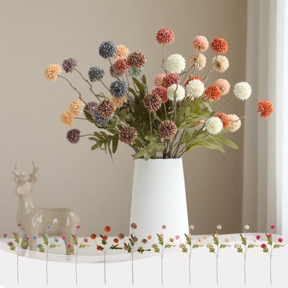 Artificial Flower, Simulation Faux Silk Flower Stem, 20 inch, for Home Living Room Wedding Centerpiece Decoration, No Maintenance, Realistic Fake Flower, Outdoor Garden Vase Filler, Gift