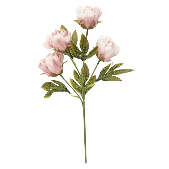 Artificial Flower, Single Stem Peony Fall Autumn Fake Flowers for Home Office Wedding Table Centerpiece Decor Faux Floral Arrangement Realistic Botanical Petal Pink