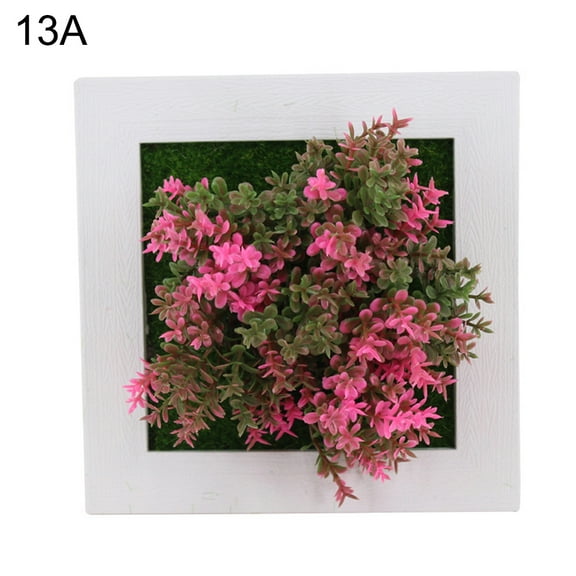 Artificial Flower Succulent Plant Hanging Wall Art Frame Living Room Home Decor