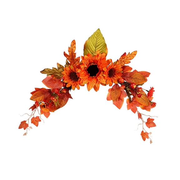 Artificial Flower Sunflower Door Lintel Maple Leaf Thanksgiving Holiday Decorations