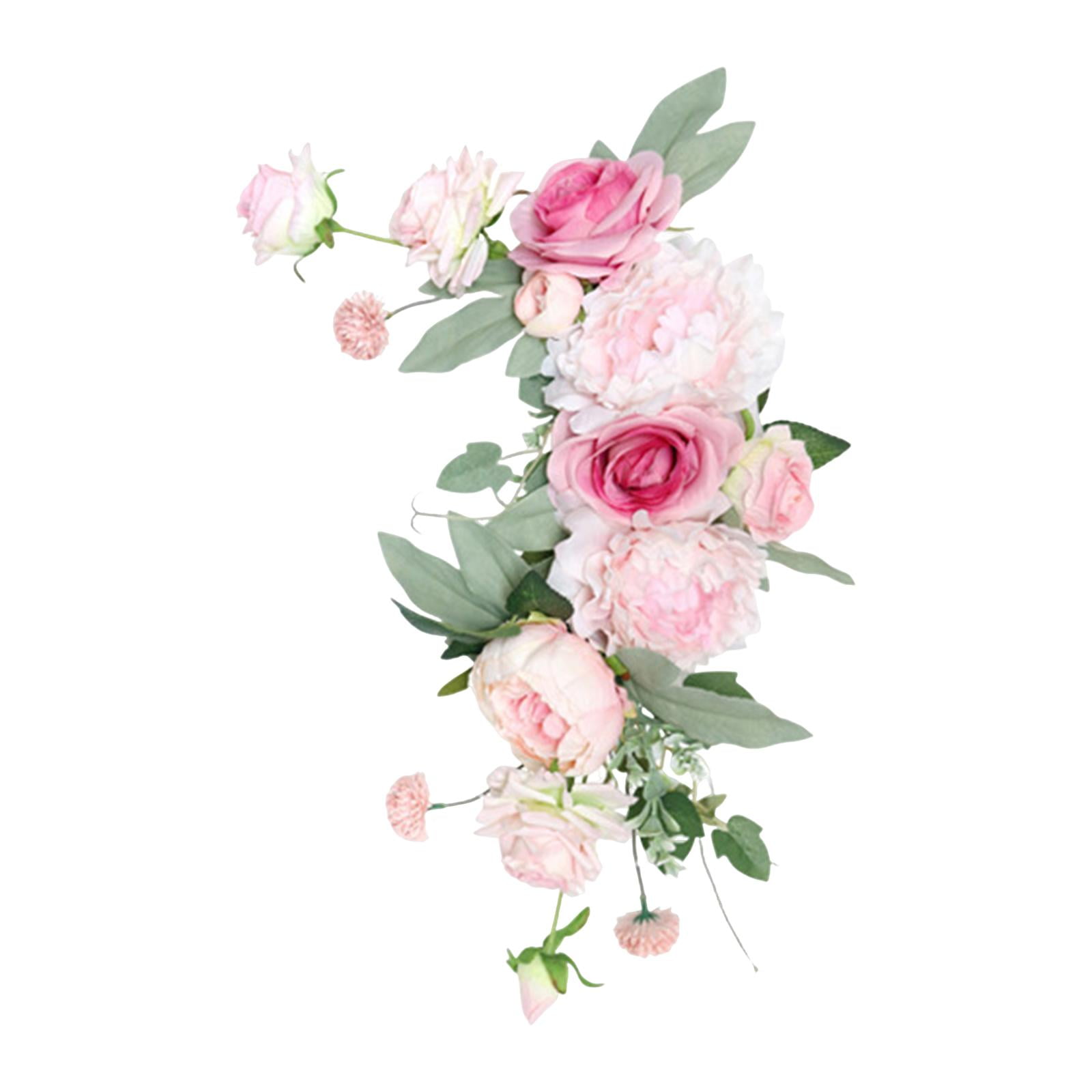 Artificial Flower Swag Fake Peony Silk Flowers for Backdrop Front Door