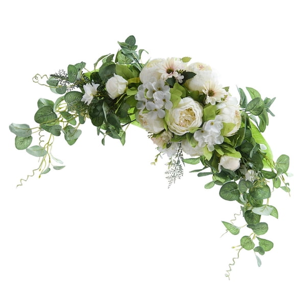 Artificial Flower Swag Wedding Welcome Sign Decoration for Wedding Party Reception Backdrops Table Centerpieces