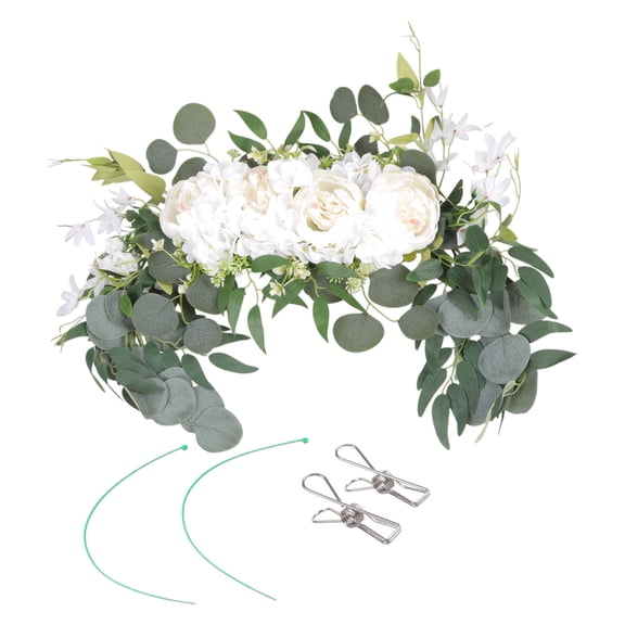 Artificial Flower Swag Wedding Welcome Sign Decoration for Wedding Party Reception Backdrops Table Centerpieces
