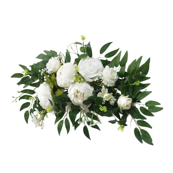 Artificial Flower Swag Wedding Welcome Sign Decoration for Wedding Reception Backdrops Party Table Centerpieces