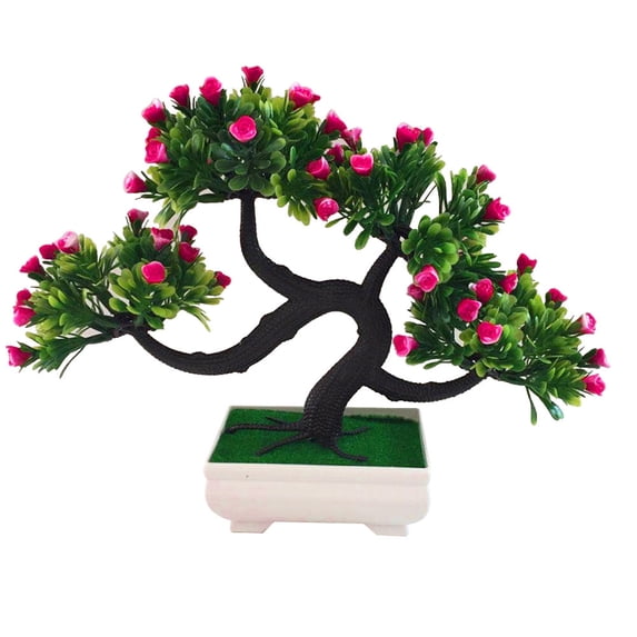Artificial Flower Tree Plant Potted Bonsai Garden Party Desktop Furniture Decor