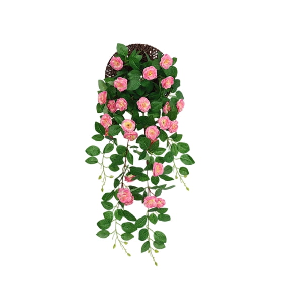 Artificial Flower Vine, Fake Flower Vine, Flower Vine For Wall Hanging Decoration, 0.9M Length 1 Vine Pipe Cover And Balcony Decor, Easy To Install And Maintain