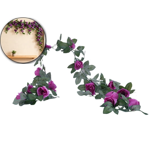 Artificial Flower Vine Hanging Silk Rose Garland for Wedding Venue Backdrops Flower Walls Photo Background Bridal Showers, Event Decor