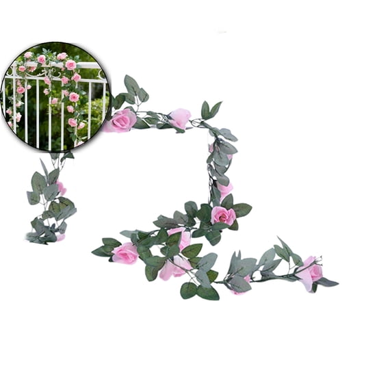Artificial Flower Vine Hanging Silk Rose Garland for Wedding Venue Backdrops Flower Walls Photo Background Bridal Showers, Event Decor
