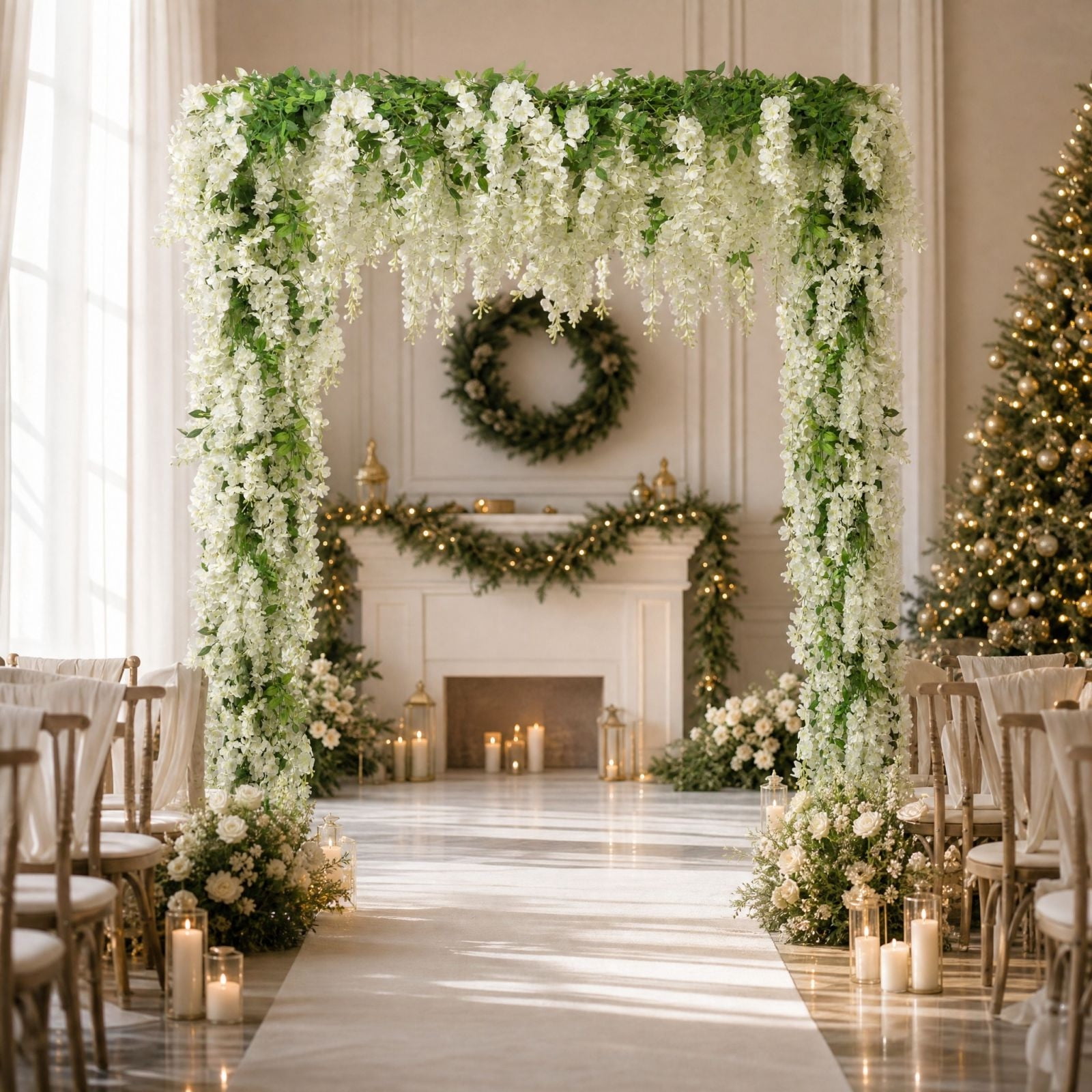 Artificial Flower Vine Strips, Simulated Floral Garland for Wedding Artificial Flower Vine Strips, Simulated Floral Garland for Wedding