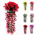 thumbnail image 1 of Viworld Wall Decorative Silk Flower Window Balcony Fake Flower Hanging Violet Flowers Rattan, 1 of 4
