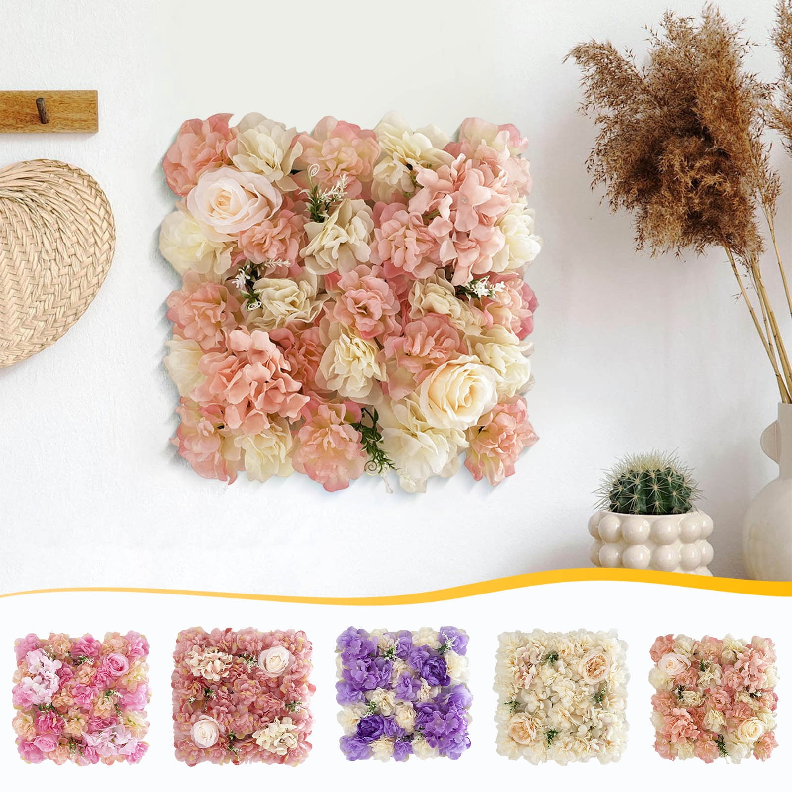 Artificial Flower Wall Flower Wall Floral Wall Simulation Flower Wall ...