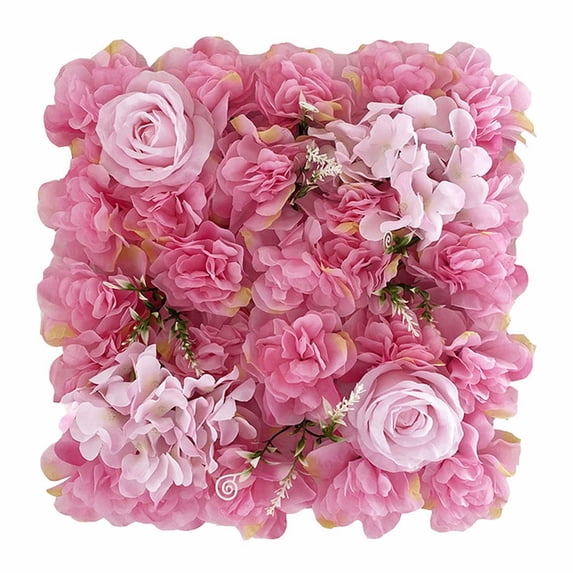 Artificial Flower Wall Flower Wall Silk Artificial Flowers Wall Panels Flower Panel for Party Home Background Decor Wedding teen Shower Photography Backdrop, 1× Floral Art Background Wall