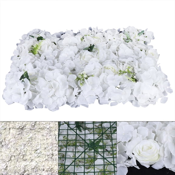 Artificial Flower Wall Panels, 12 Pack of 15.74 x 23.62" Flower Wall Mat Silk Rose Flower Panels for Backdrop Wedding Wall Decoration, Flower Wall Panels Rose Wall Backdrop