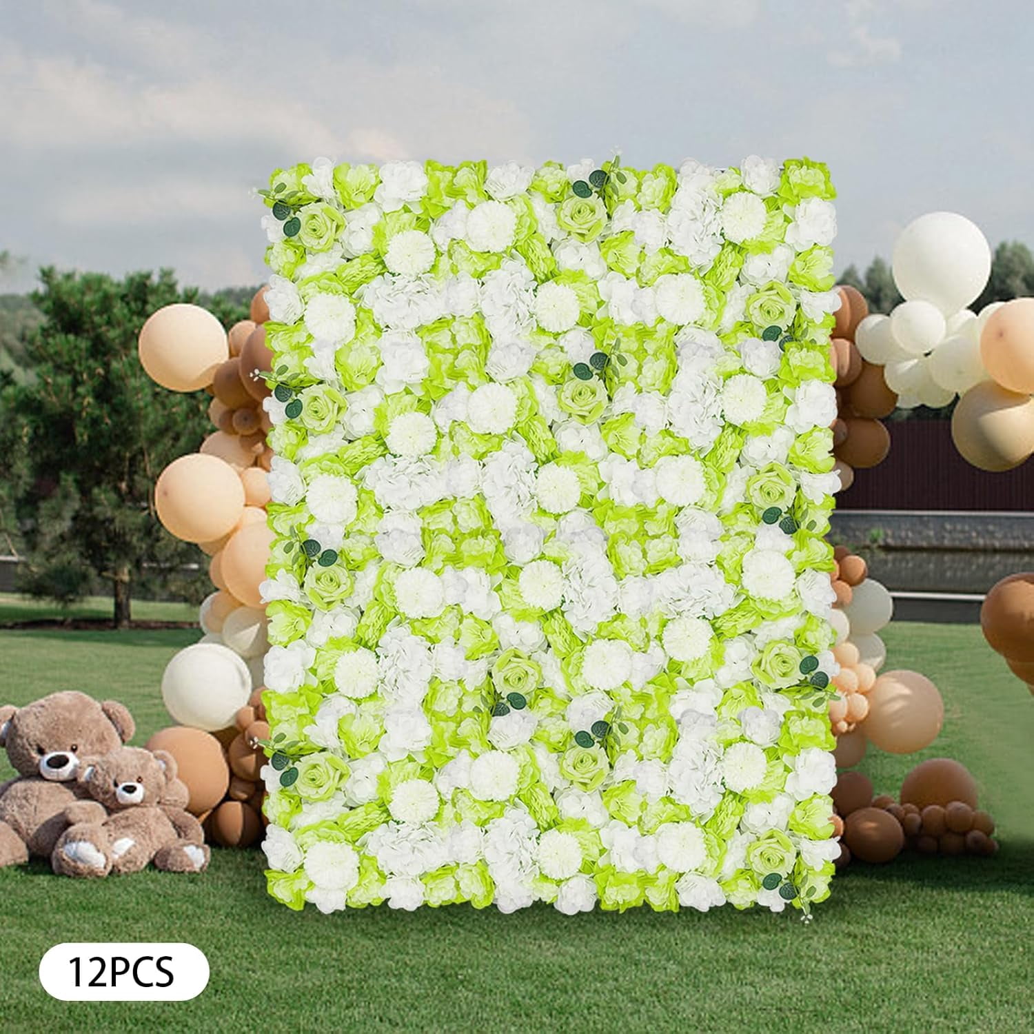 Artificial Flower Wall Panels 12 pack Flowers Wall Panel 15 x 15in ...