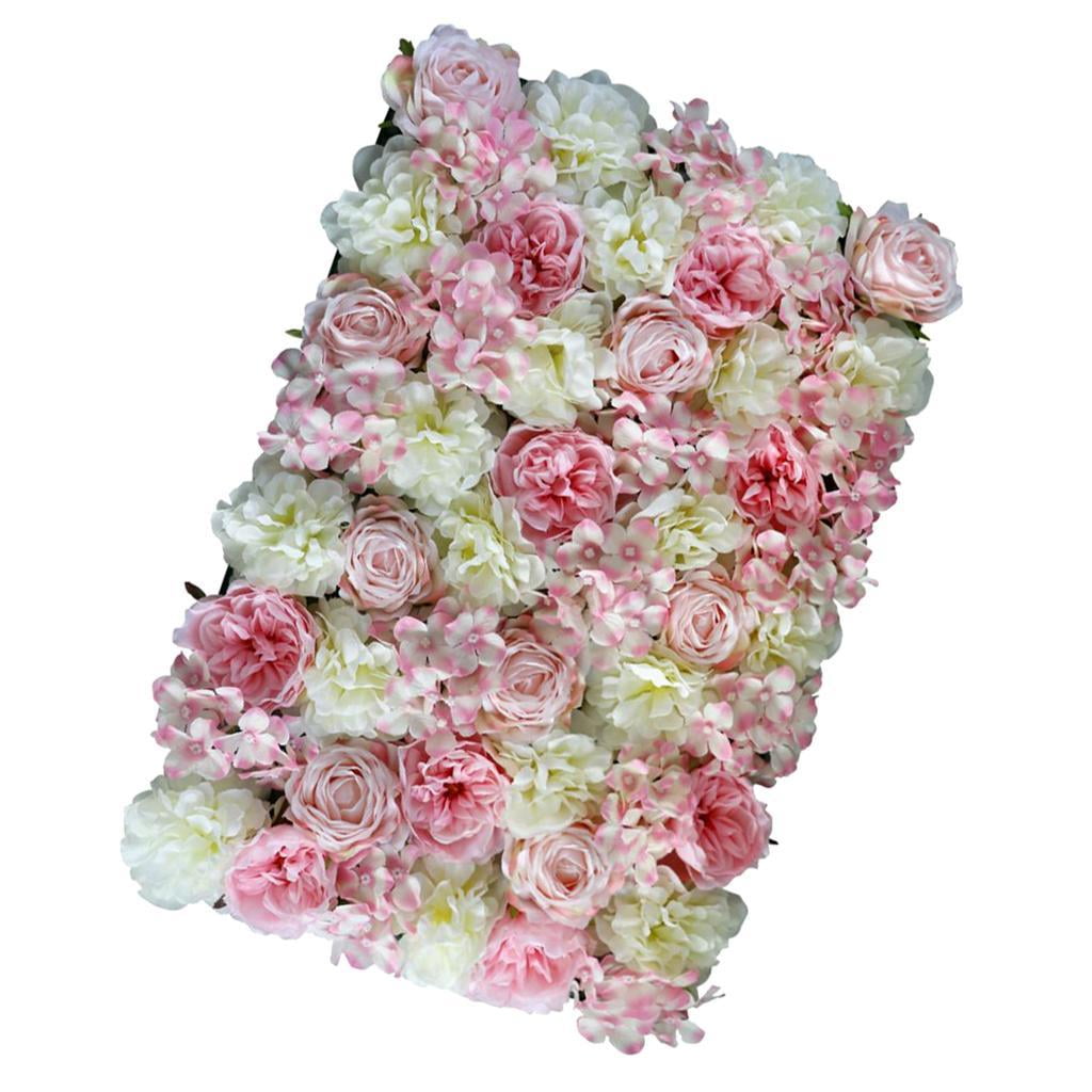 Artificial Flower Wall Panels Vivid Flower Arrangement Wedding Venue