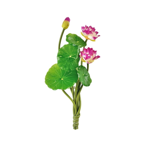 Artificial Flower Water Lily,Silk Plants Floating Flowers,Plastic,Realistic Fake Flowers Lotus Decor Used for Fish Tank Decoration Home Decor Purple