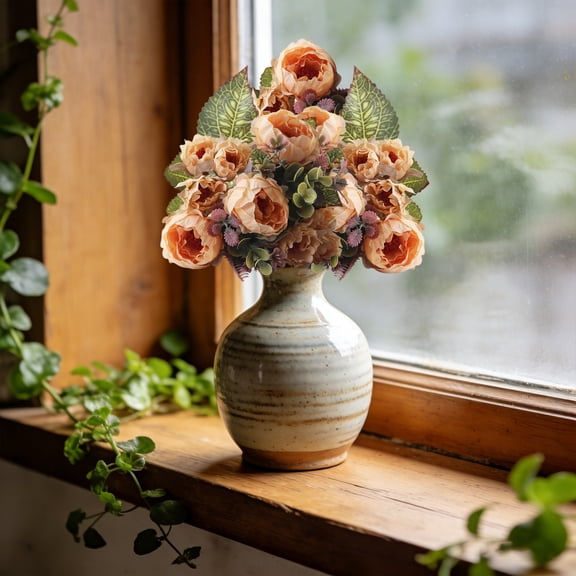 Artificial Flower - Wedding Handmade Wall Decoration Faux Floral Arrangement for Home Decor Centerpieces and Event Styling (Yellow), Ccwuwei